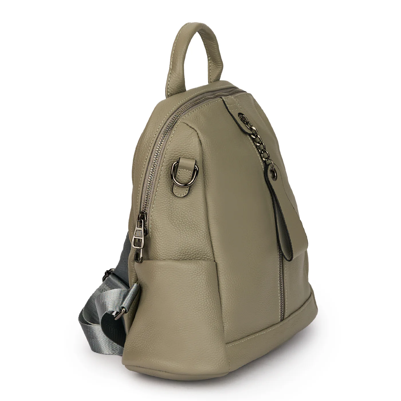 Rucsac din piele naturala gri 21203 - Image 2