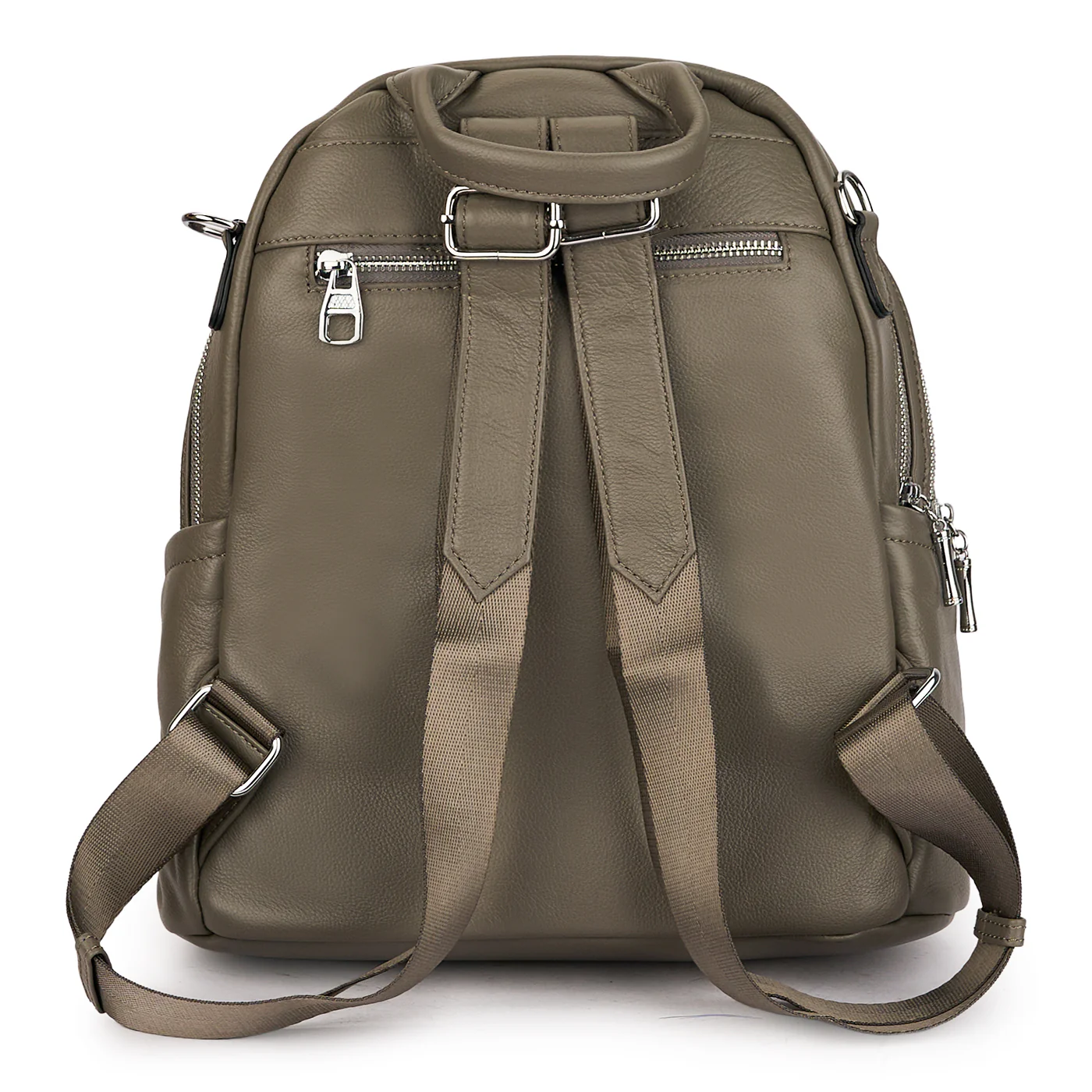 Rucsac din piele naturala gri 21329 - Image 3