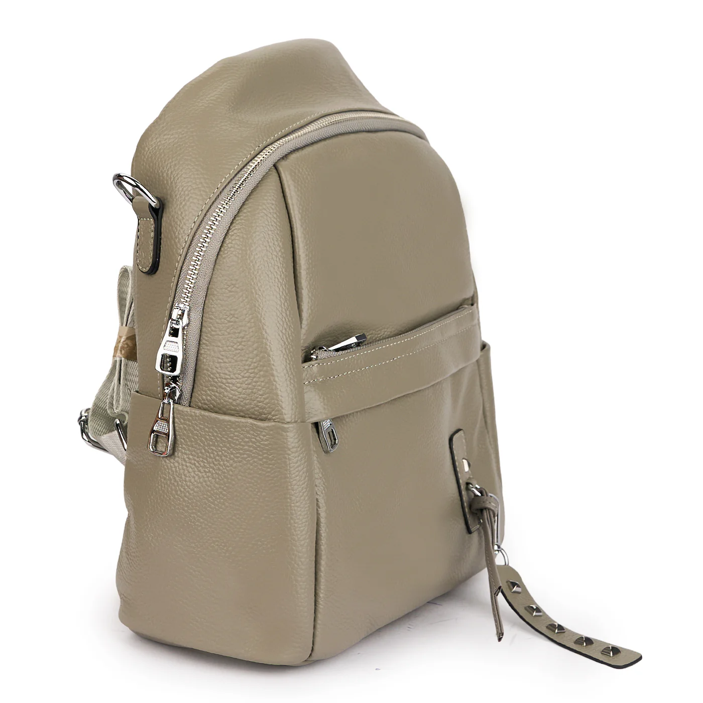 Rucsac din piele naturala gri 21348 - Image 2