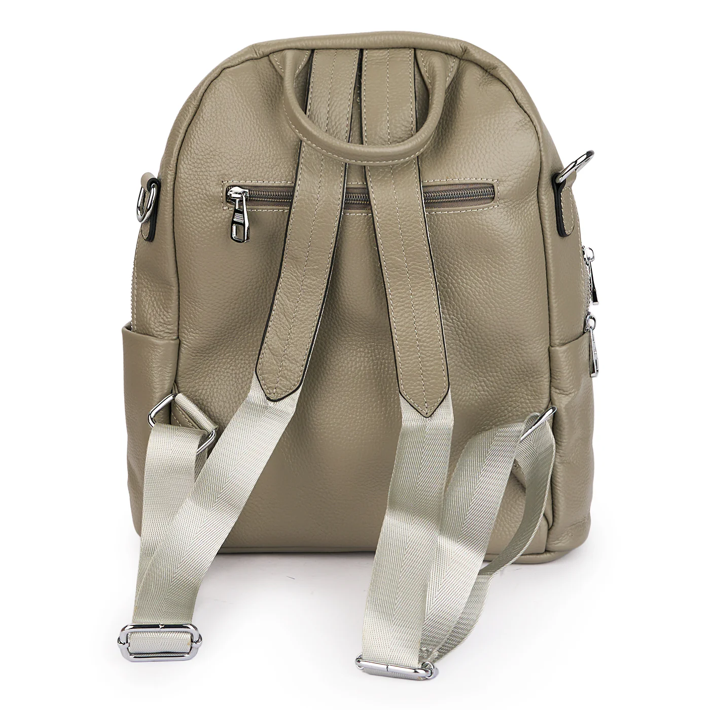 Rucsac din piele naturala gri 21348 - Image 3