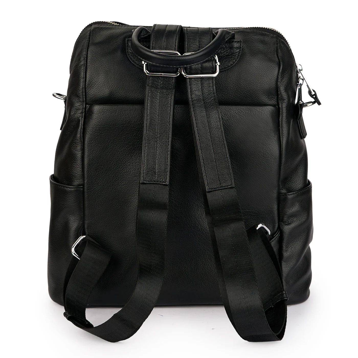 Rucsac din piele naturala neagra 21282 - Image 3