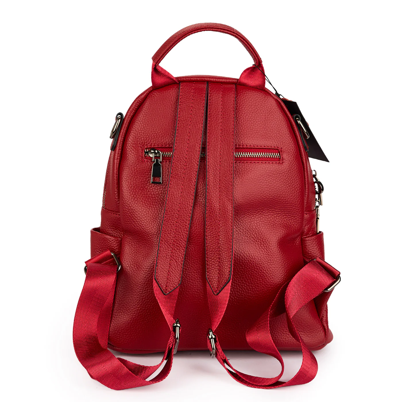 Rucsac din piele naturala rosie 21346 - Image 3
