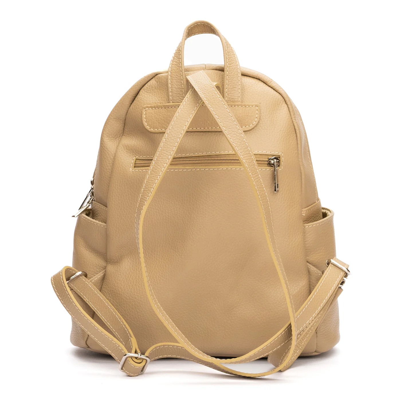 Rucsac elegant dama din piele naturala bej 11049 - Image 3