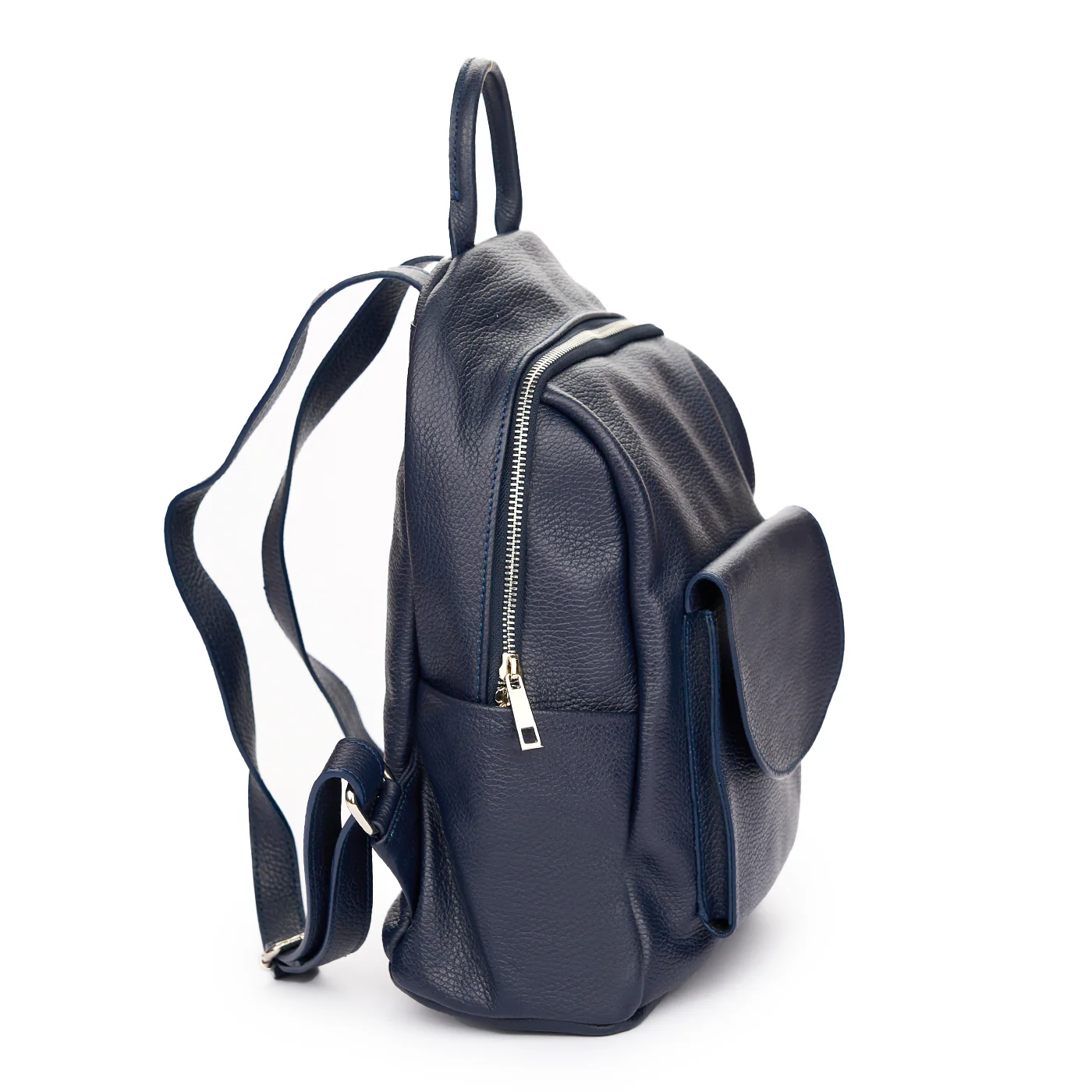 Rucsac elegant dama din piele naturala bleumarin 11294 - Image 2