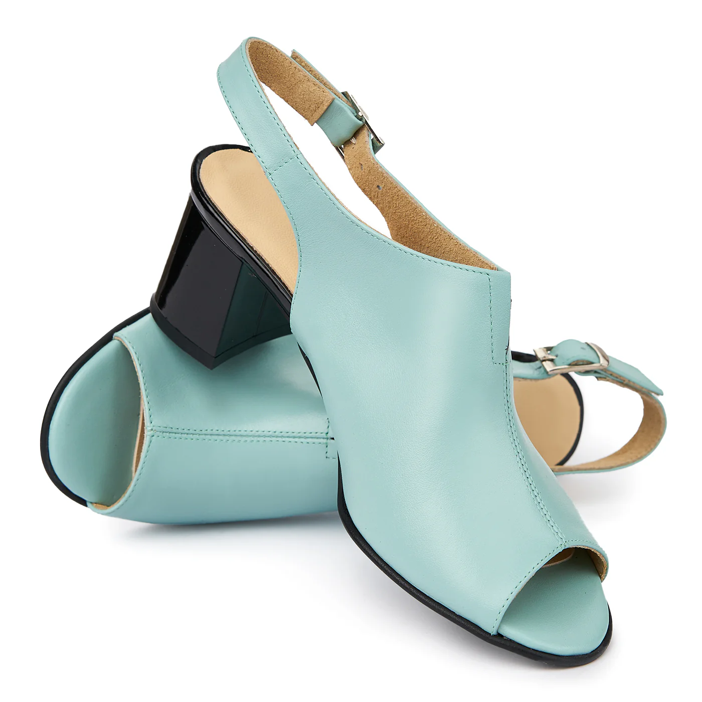 Sandale dama din piele naturala blue 5569 - Image 4