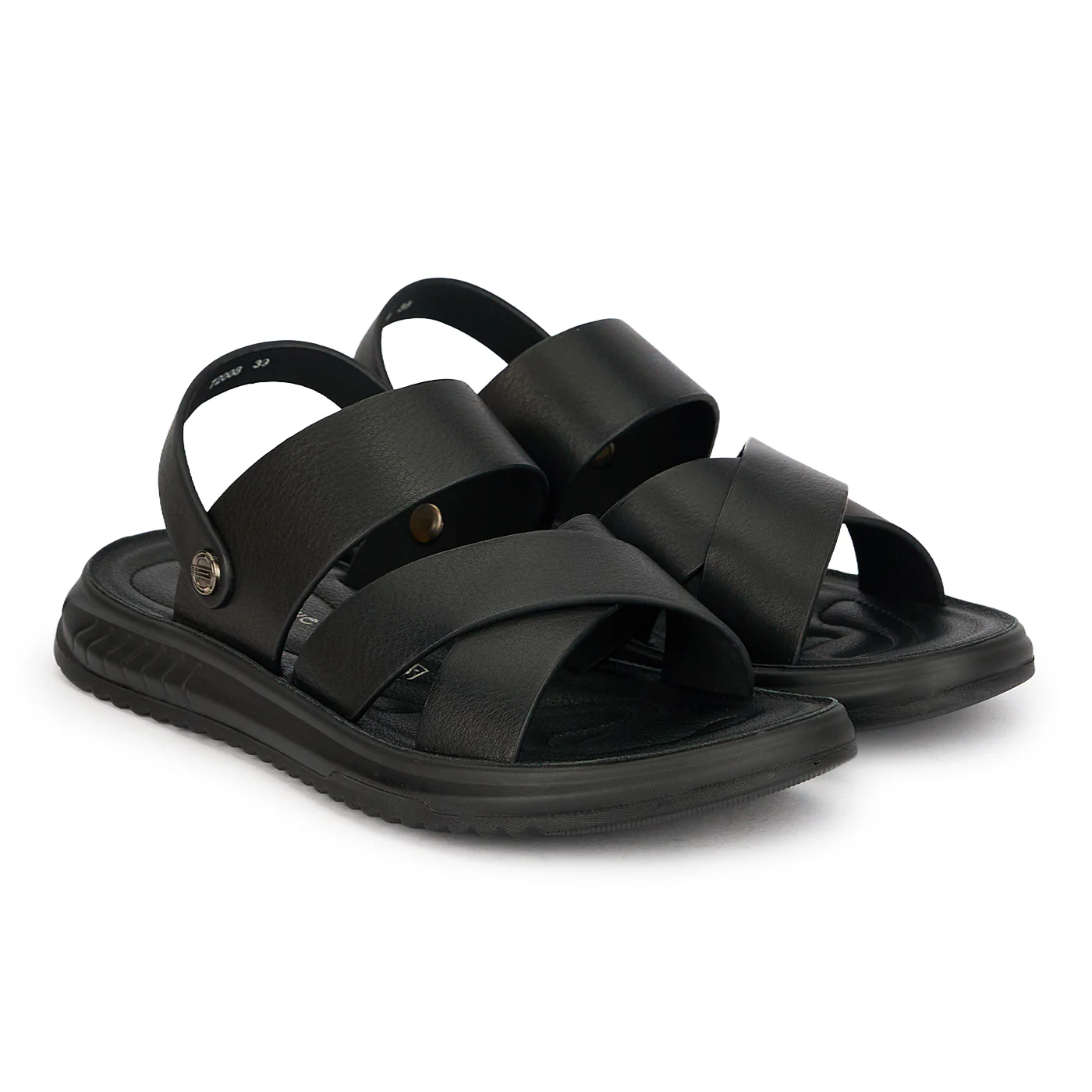 Sandale barbati din piele naturala neagra 20166 - Image 5