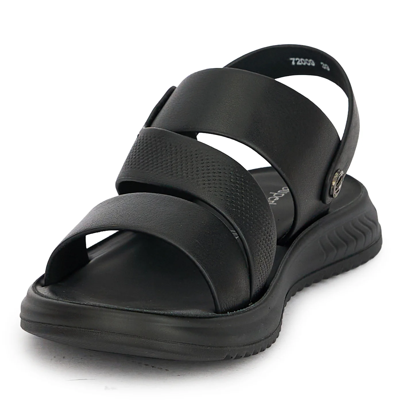 Sandale barbati din piele naturala neagra 20173 - Image 4