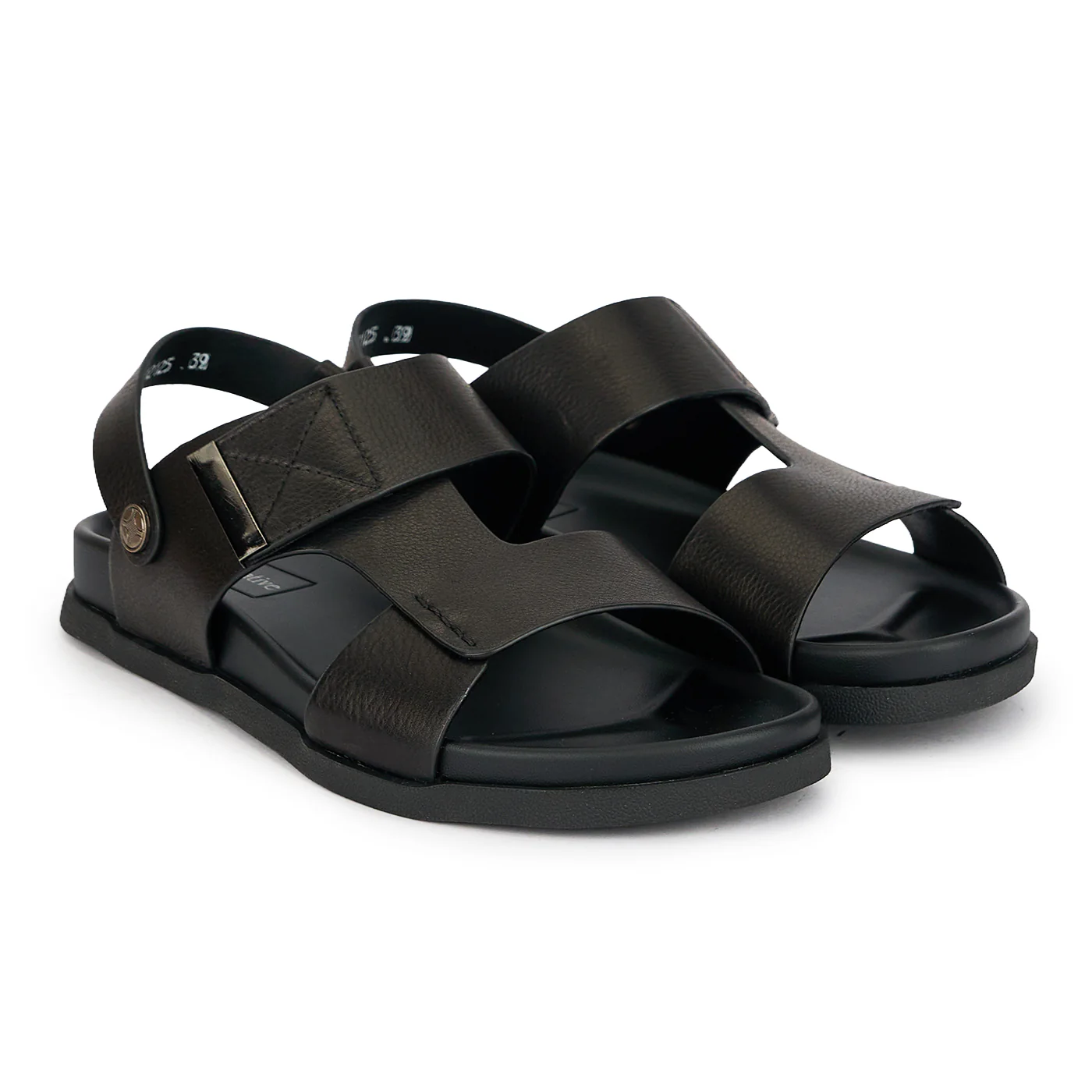 Sandale barbati din piele naturala neagra 20174 - Image 5