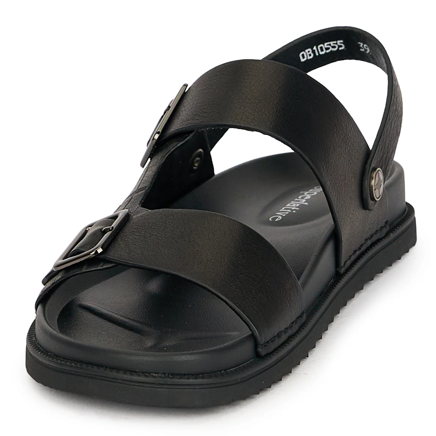 Sandale barbati din piele naturala neagra 20177 - Image 4