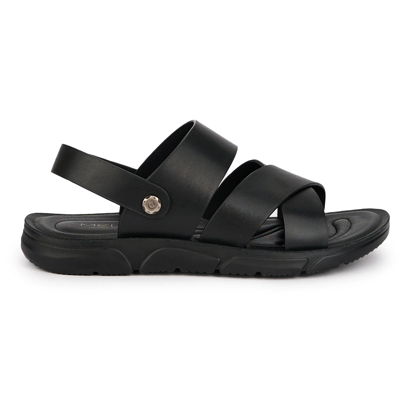 Sandale barbati din piele naturala neagra 7725