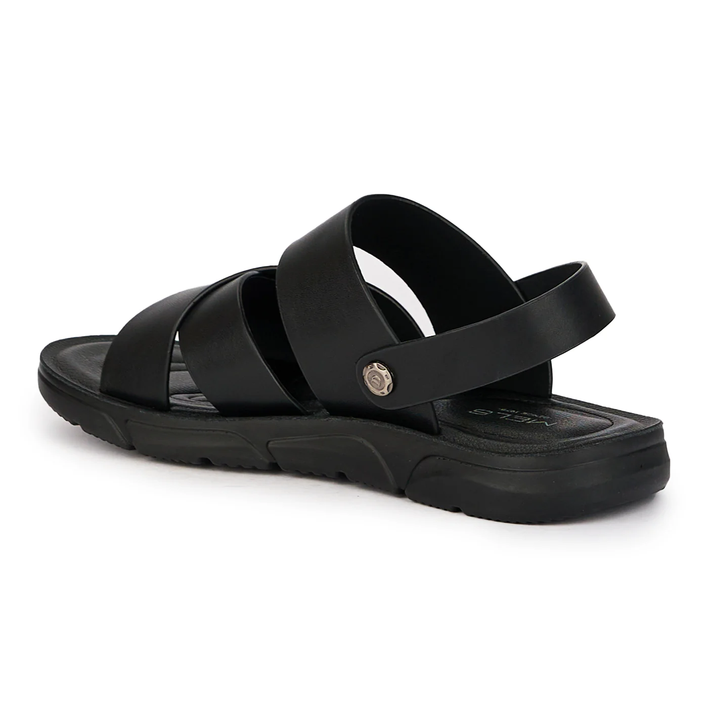 Sandale barbati din piele naturala neagra 7725 - Image 3