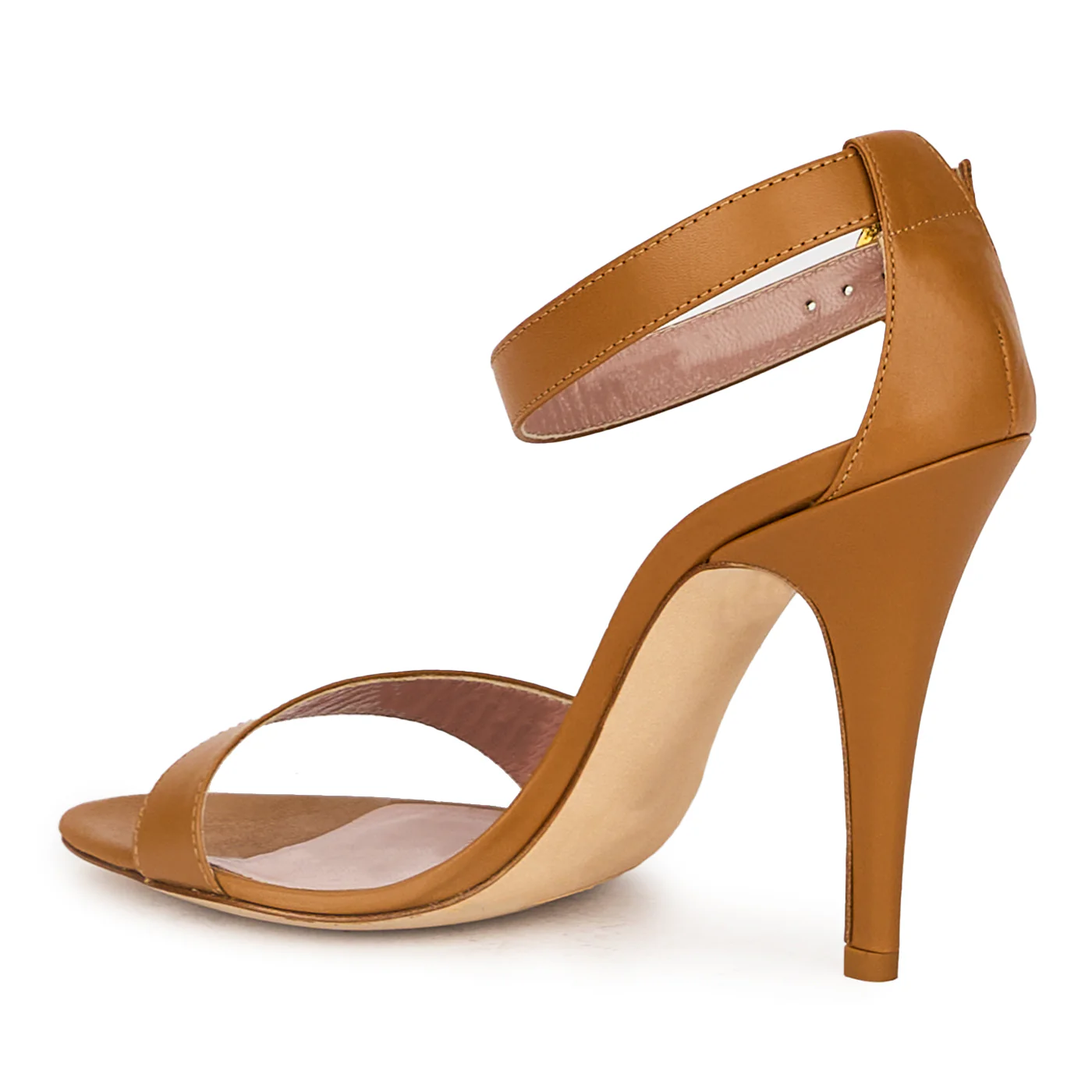 Sandale dama din piele naturala cu toc subtire 10 cm 17704 - Image 2
