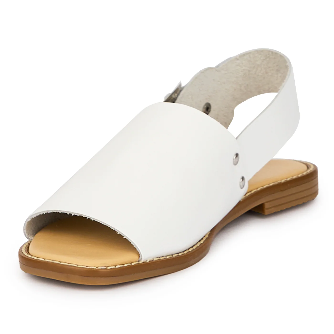 Sandale dama din piele naturala alba 15371 - Image 3