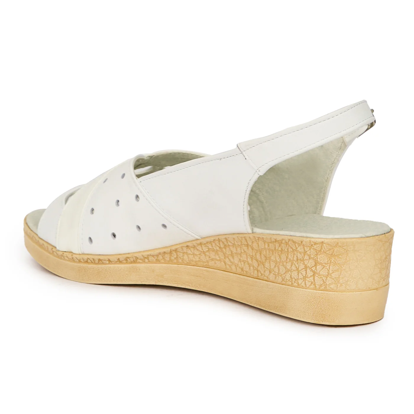 Sandale dama din piele naturala alba 15580 - Image 2