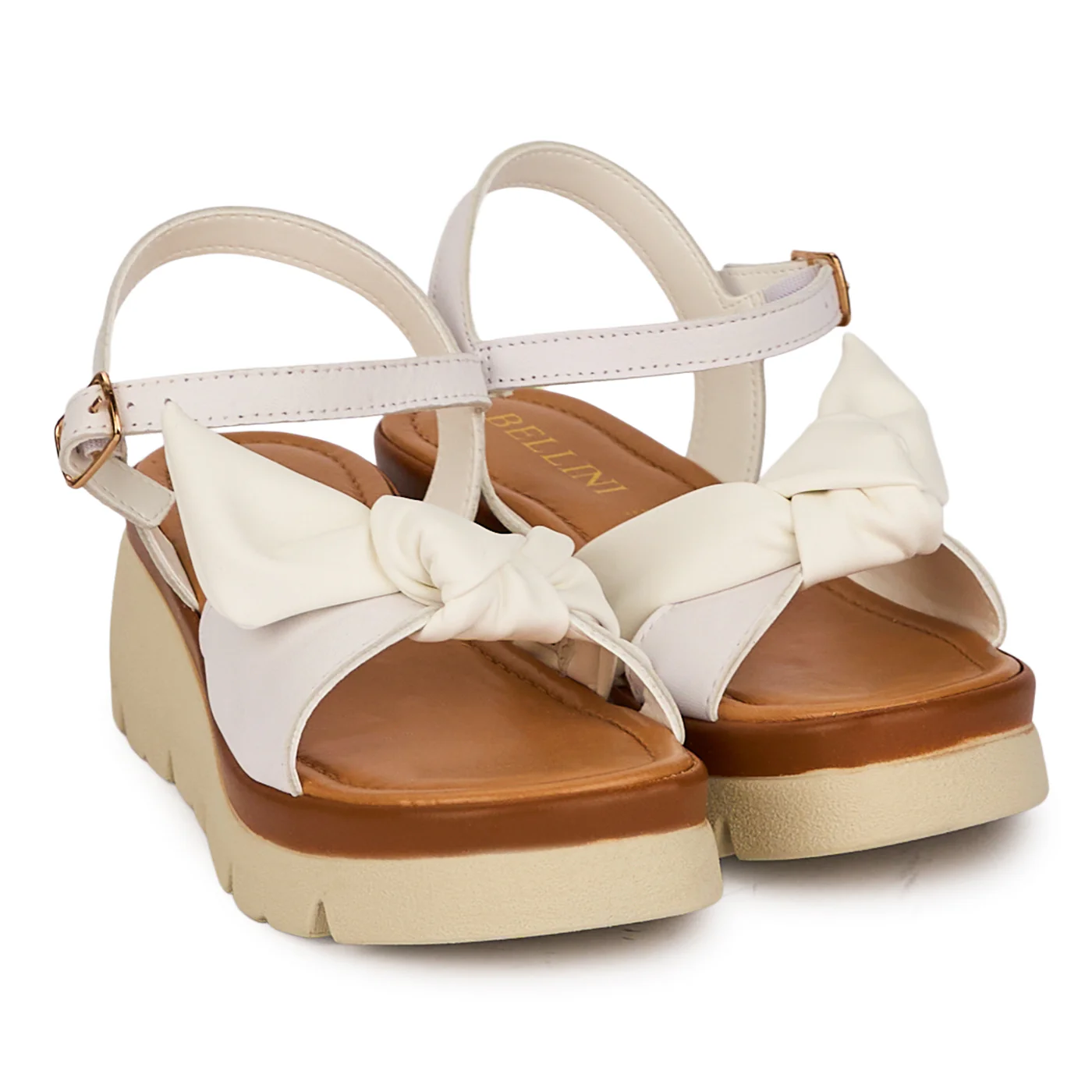 Sandale dama din piele naturala alba cu platforma 5 cm 18463 - Image 4