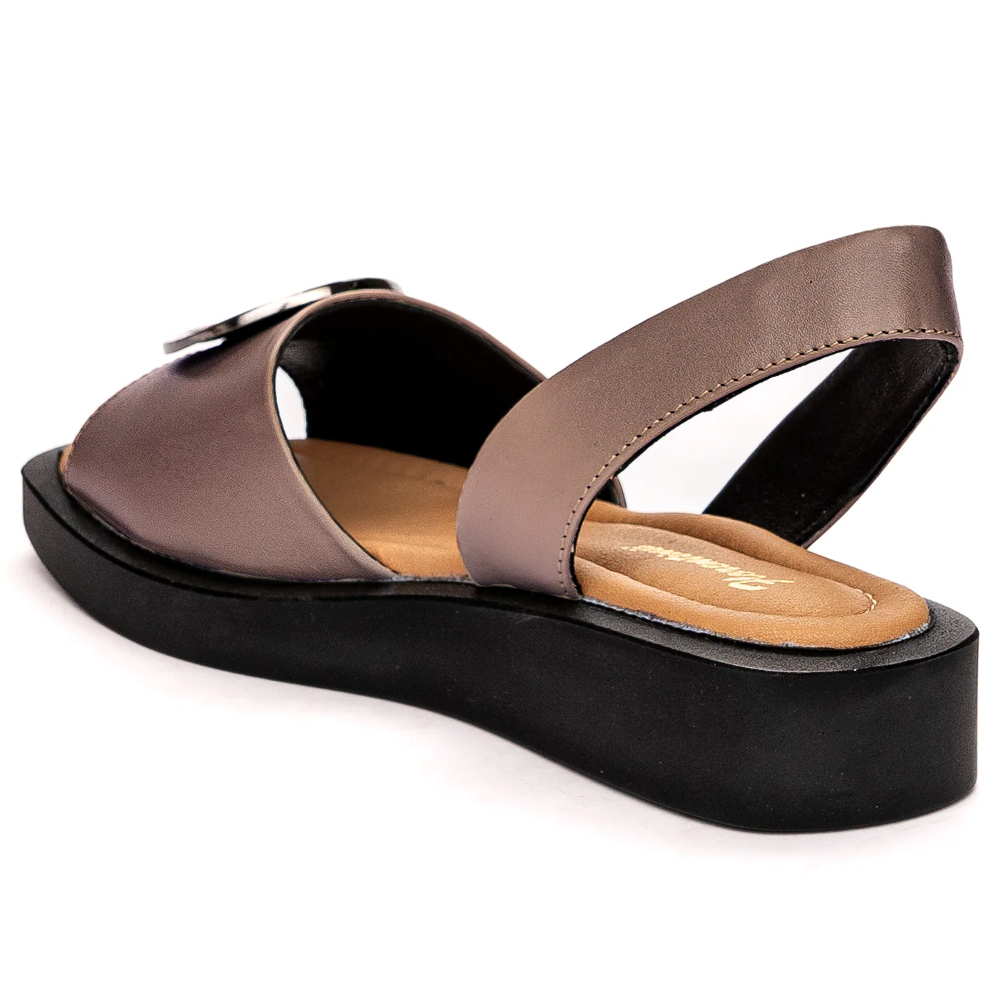 Sandale dama din piele naturala bej cu platforma 13595 - Image 2