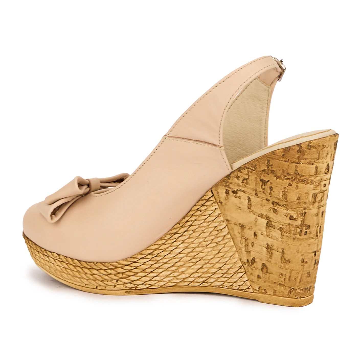 Sandale dama din piele naturala bej-fard cu platforma 10.5 cm 16481 - Image 2
