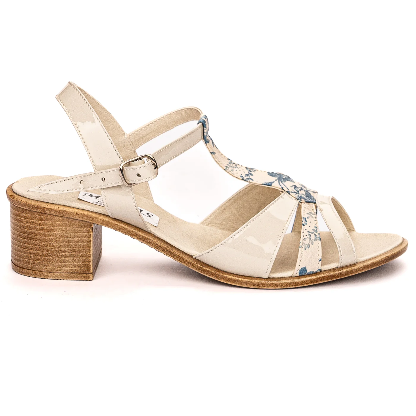 Sandale dama din piele naturala bej toc 5 cm 13692
