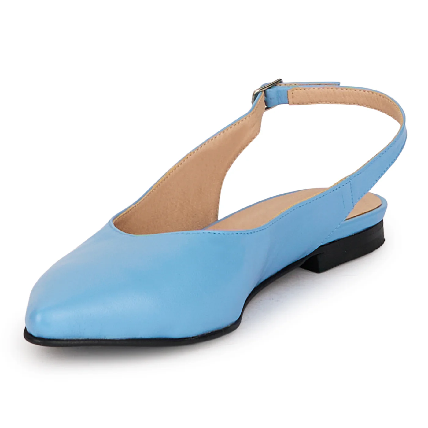 Sandale dama din piele naturala bleu 18488 - Image 3