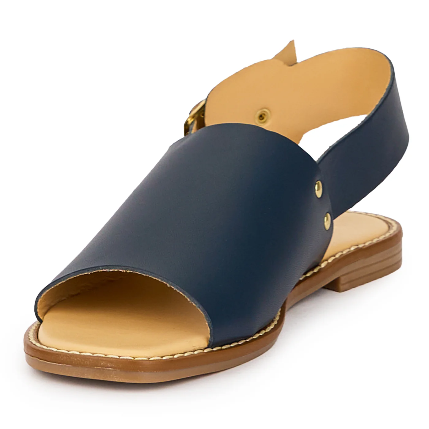Sandale dama din piele naturala bleumarin 15386 - Image 3