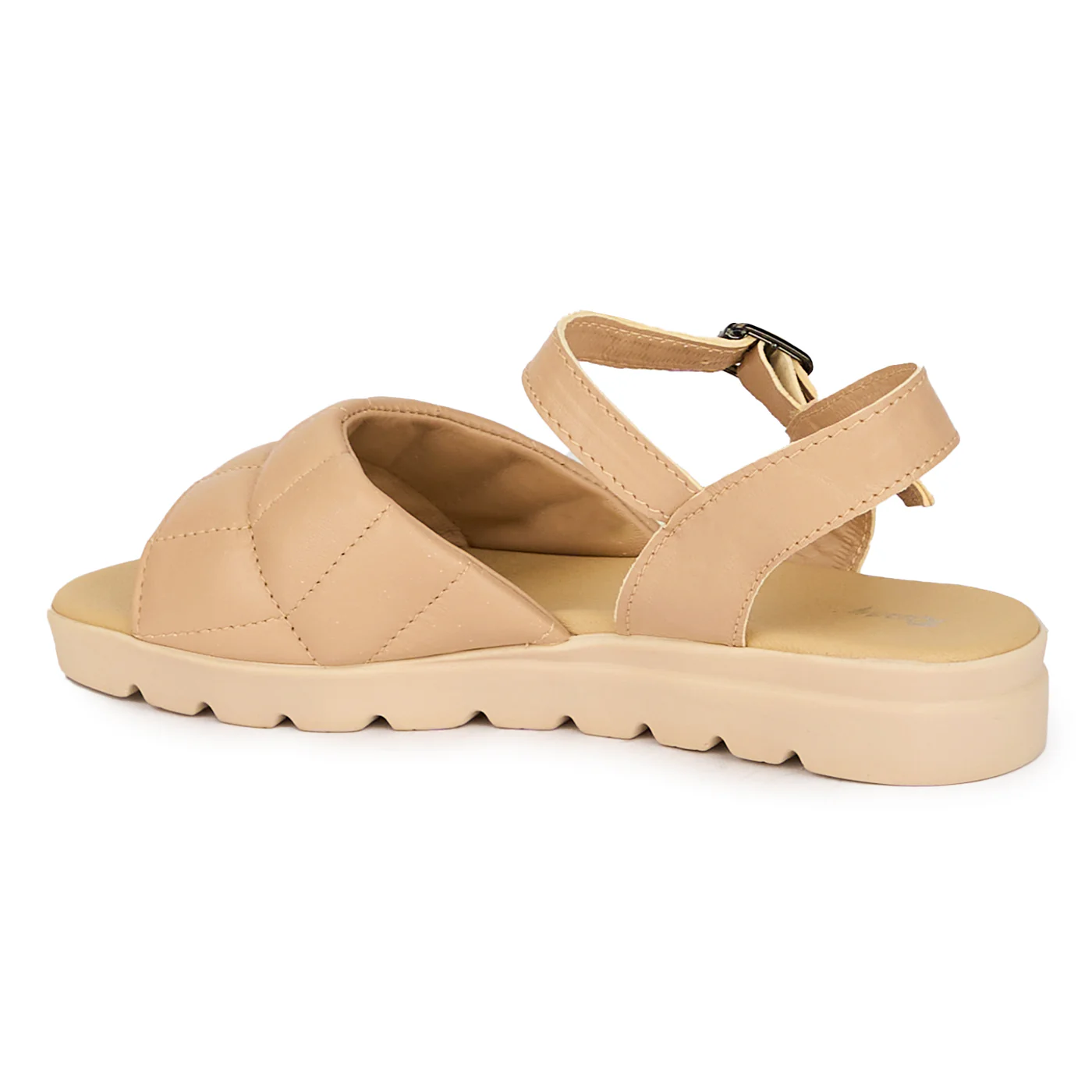 Sandale dama din piele naturala crem 18139 - Image 2