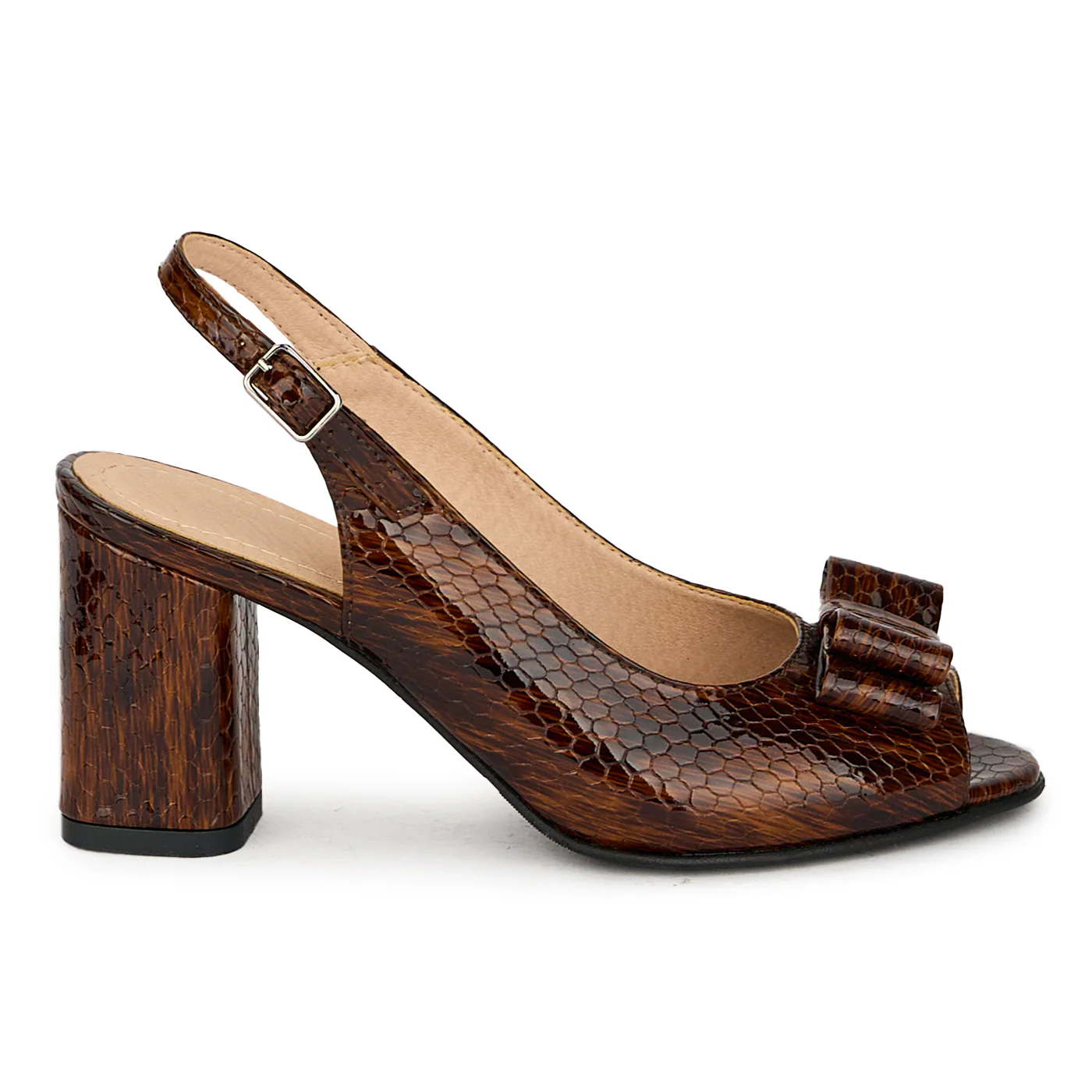 Sandale dama din piele naturala cu toc gros 7.5 cm 17856