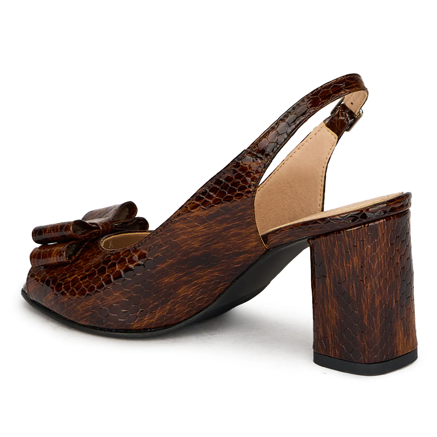Sandale dama din piele naturala cu toc gros 7.5 cm 17856 - Image 2