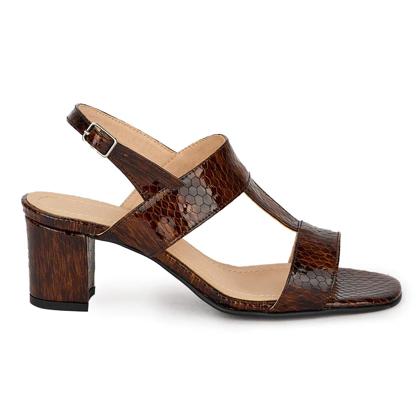 Sandale dama din piele naturala cu toc gros 7.5 cm 17857