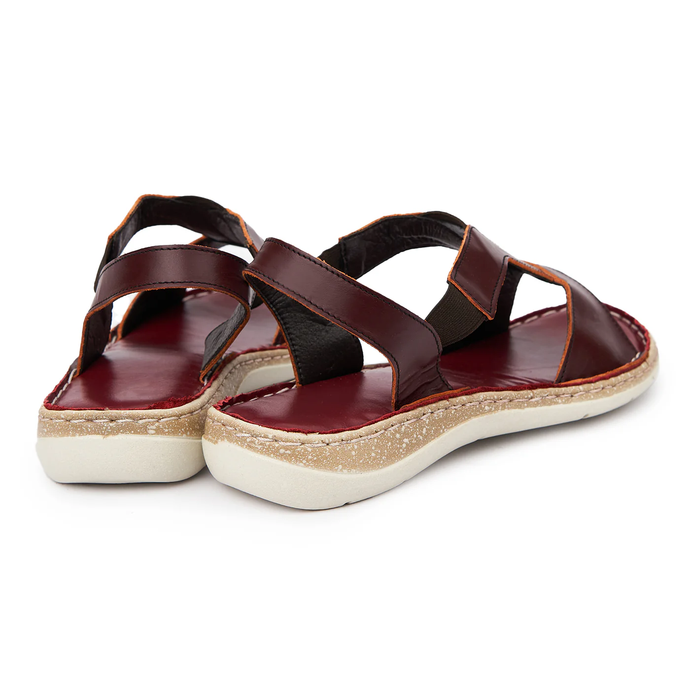 Sandale dama din piele naturala grena 2498 - Image 2