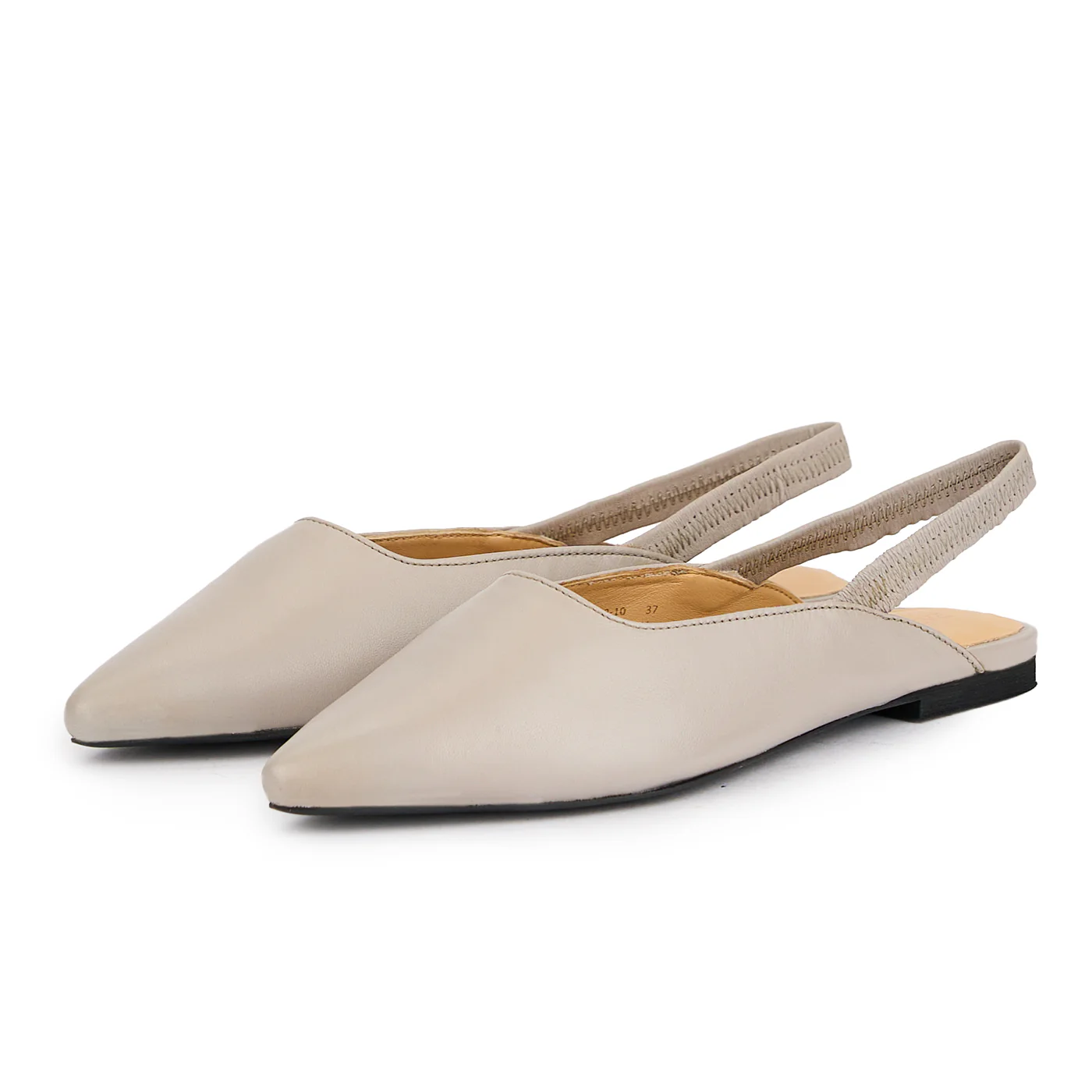 Sandale dama din piele naturala gri cu talpa joasa 16209 - Image 3