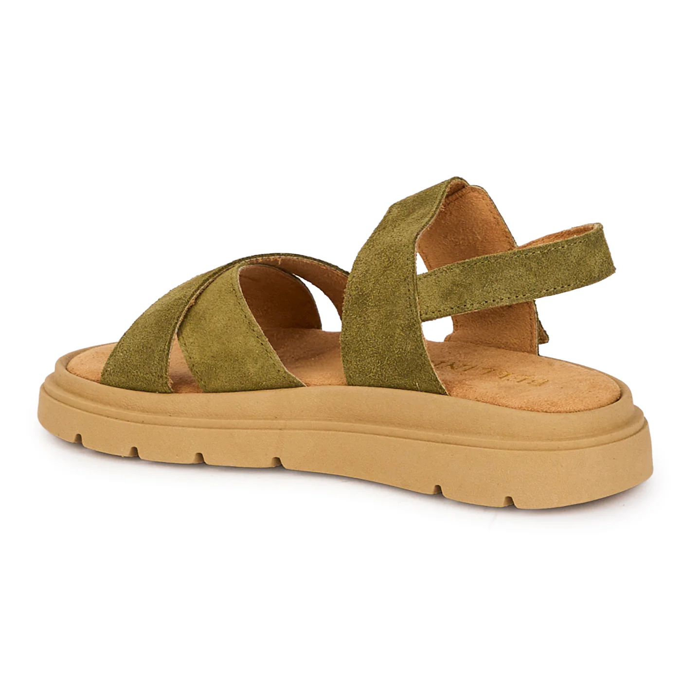 Sandale dama din piele naturala kaki 18461 - Image 2