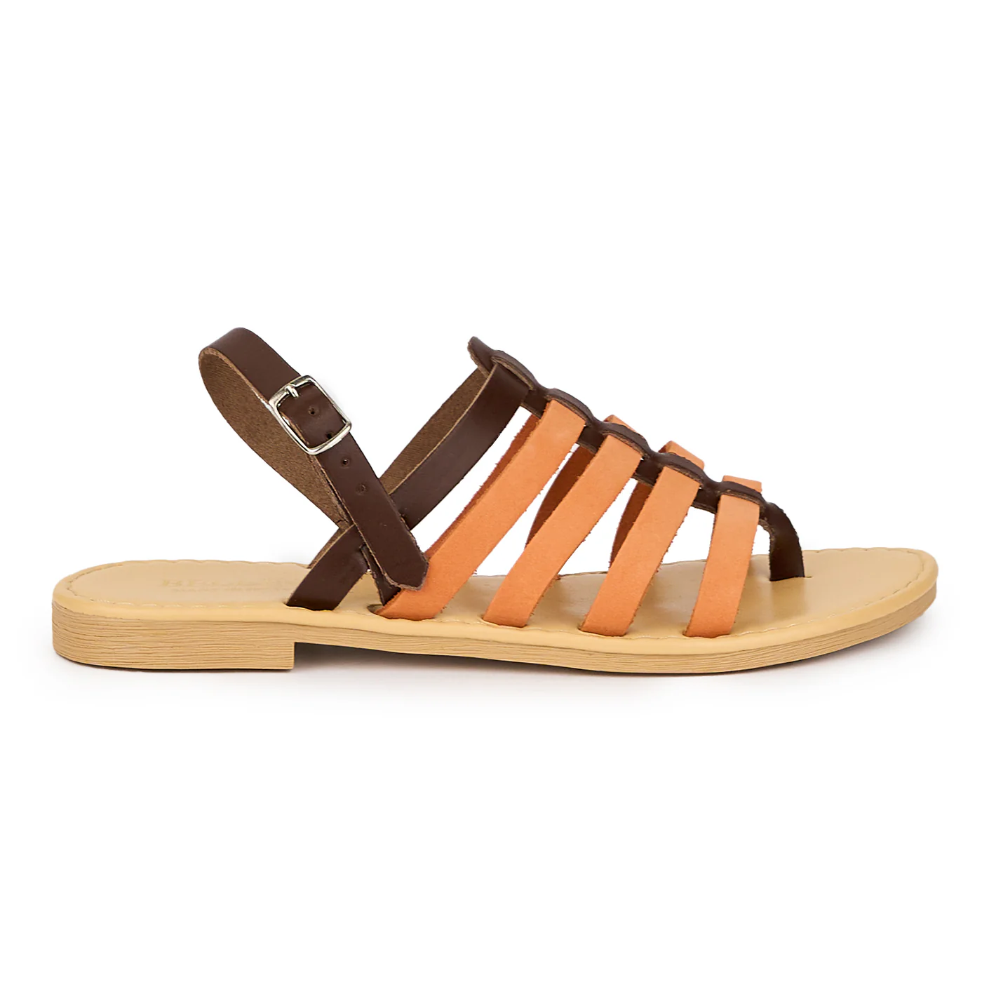 Sandale dama din piele naturala maro 15388