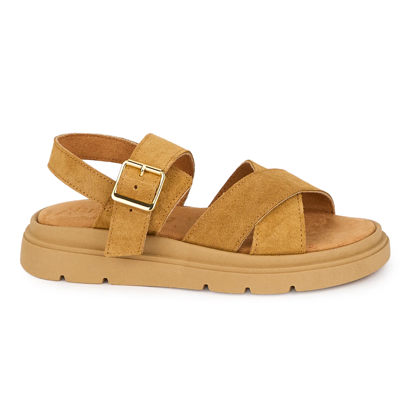 Sandale dama din piele naturala maro 18460