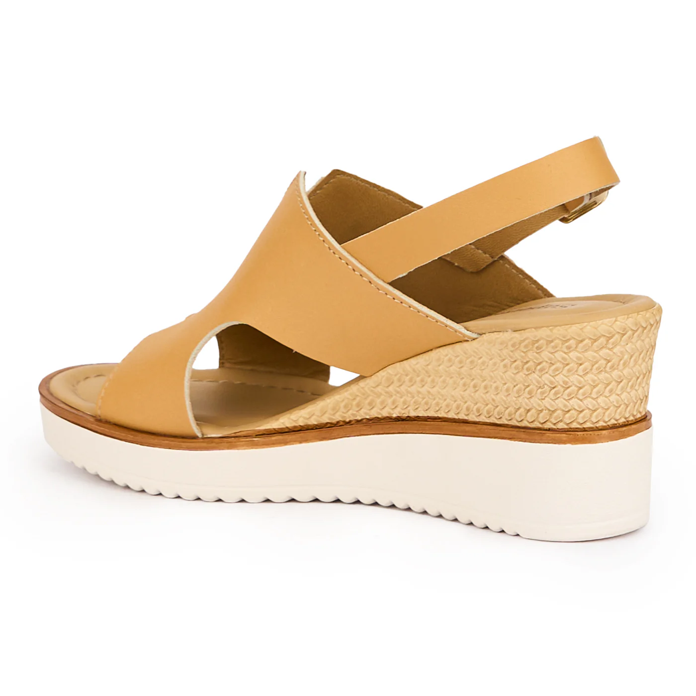 Sandale dama din piele naturala maro cu platforma 7 cm 16144 - Image 2