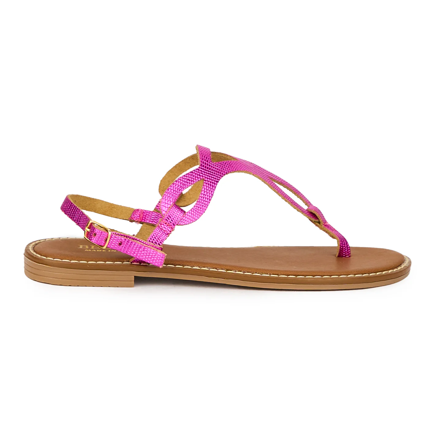 Sandale dama din piele naturala mov 15408