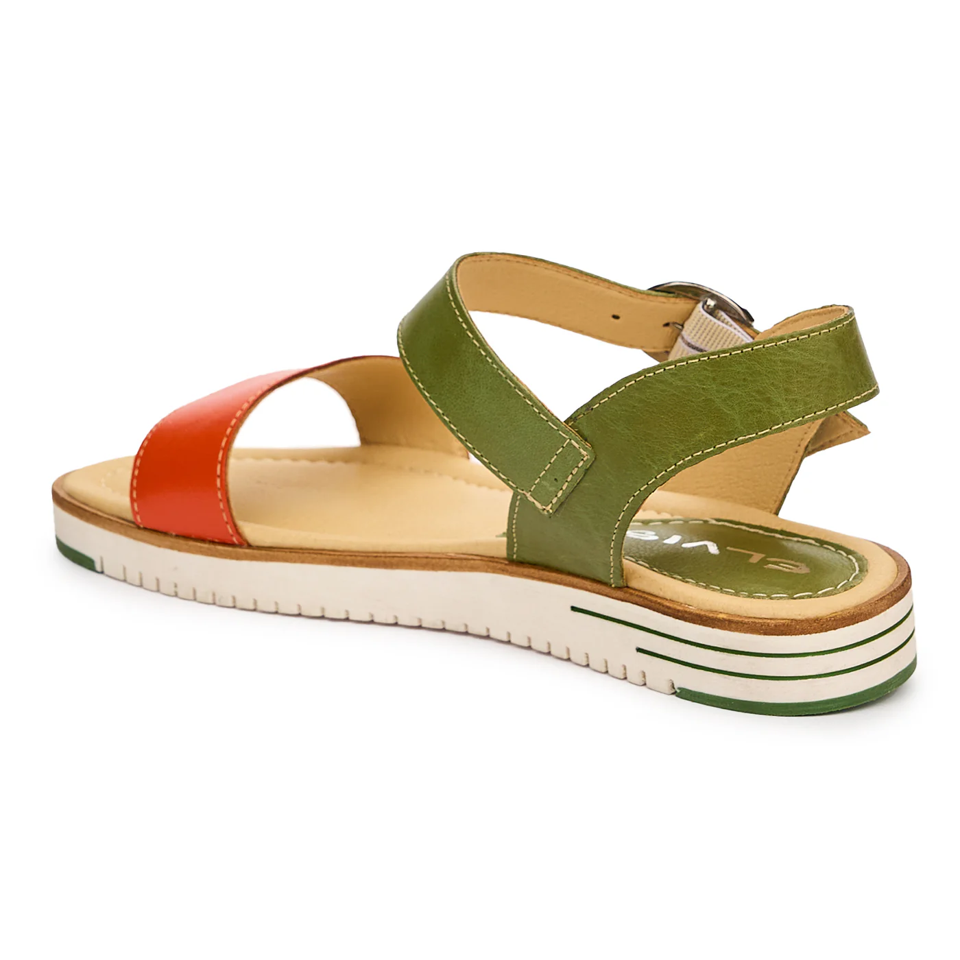Sandale dama din piele naturala multicolor 13079 - Image 2
