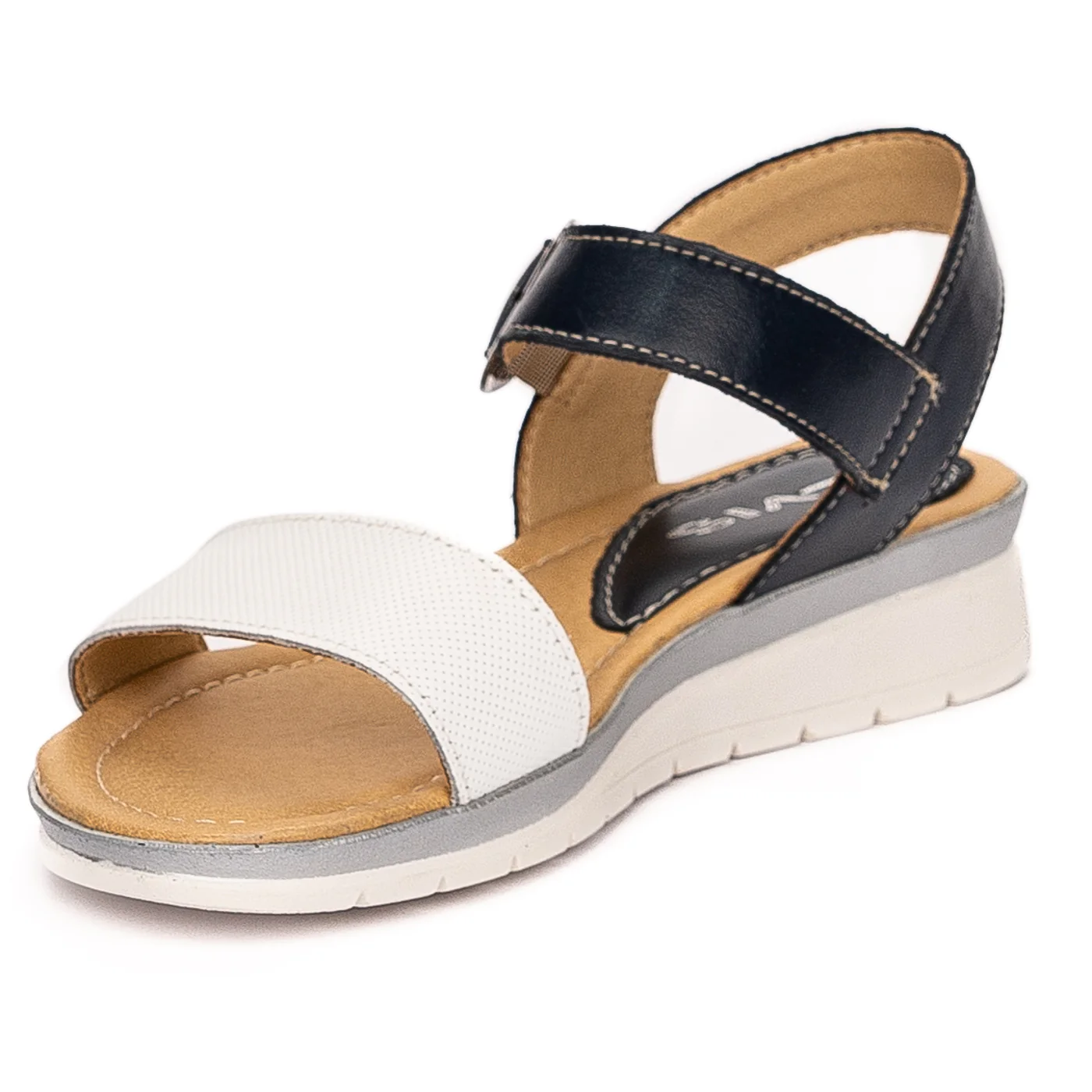 Sandale dama din piele naturala multicolor 13284 - Image 3