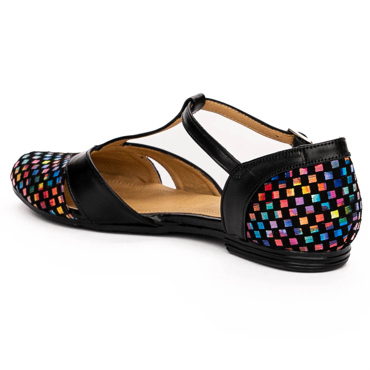 Sandale dama din piele naturala multicolor 13293 - Image 2