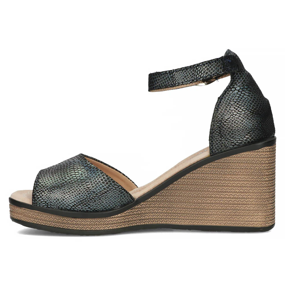 Sandale dama din piele naturala multicolor 13314 - Image 3