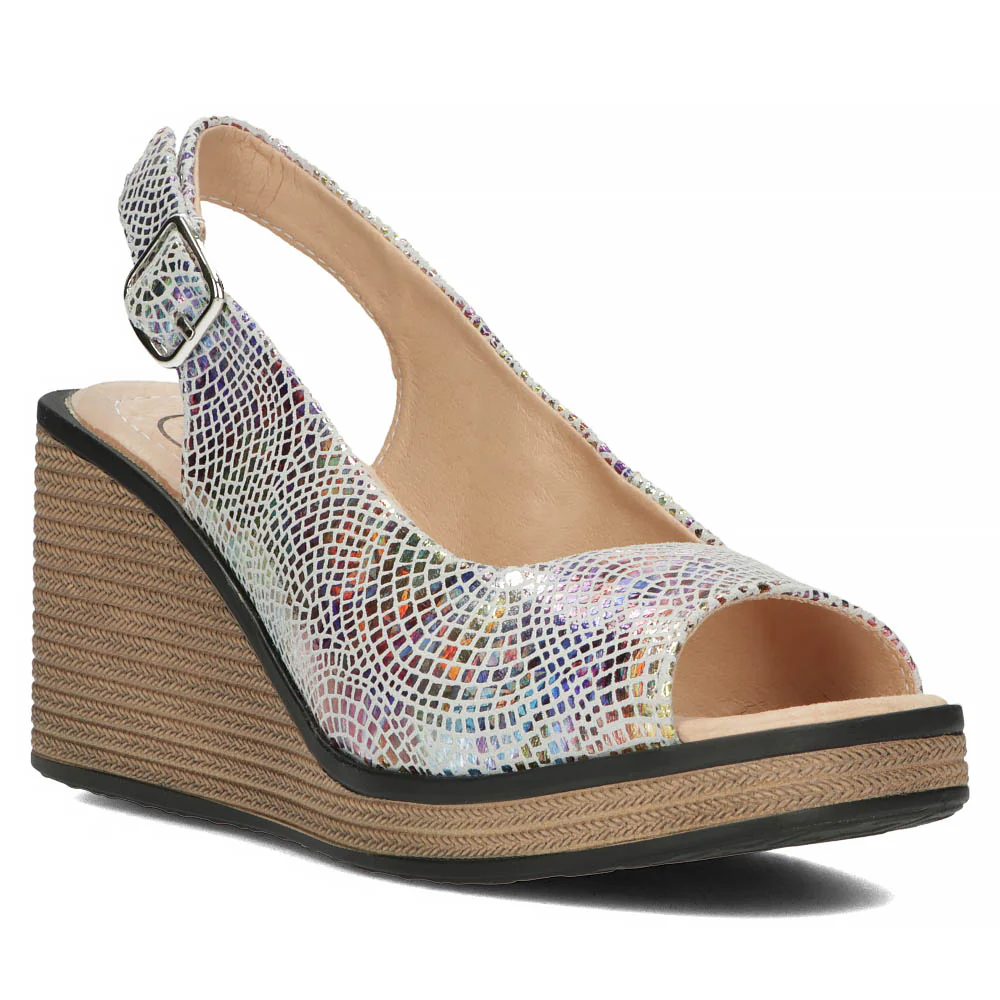 Sandale dama din piele naturala multicolor 13321 - Image 2