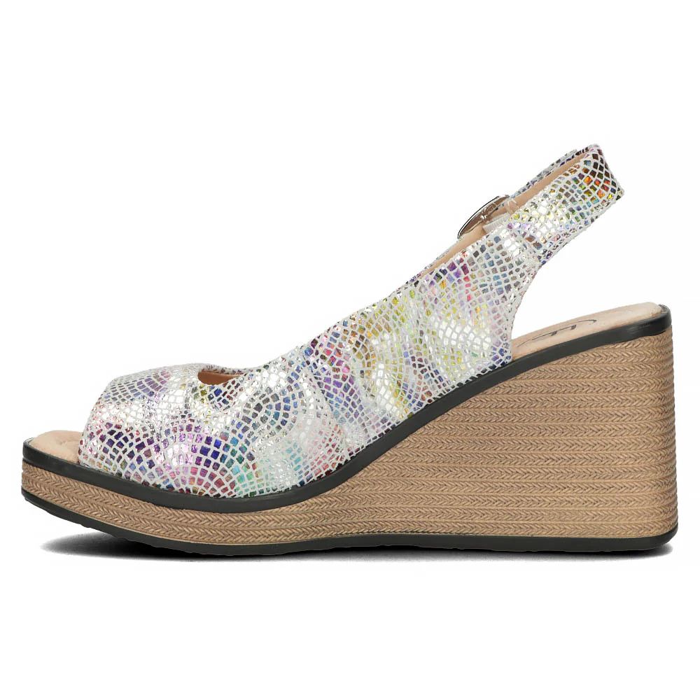 Sandale dama din piele naturala multicolor 13321 - Image 3