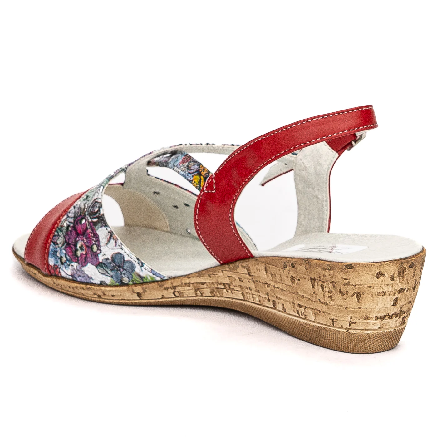 Sandale dama din piele naturala multicolor 13715 - Image 2