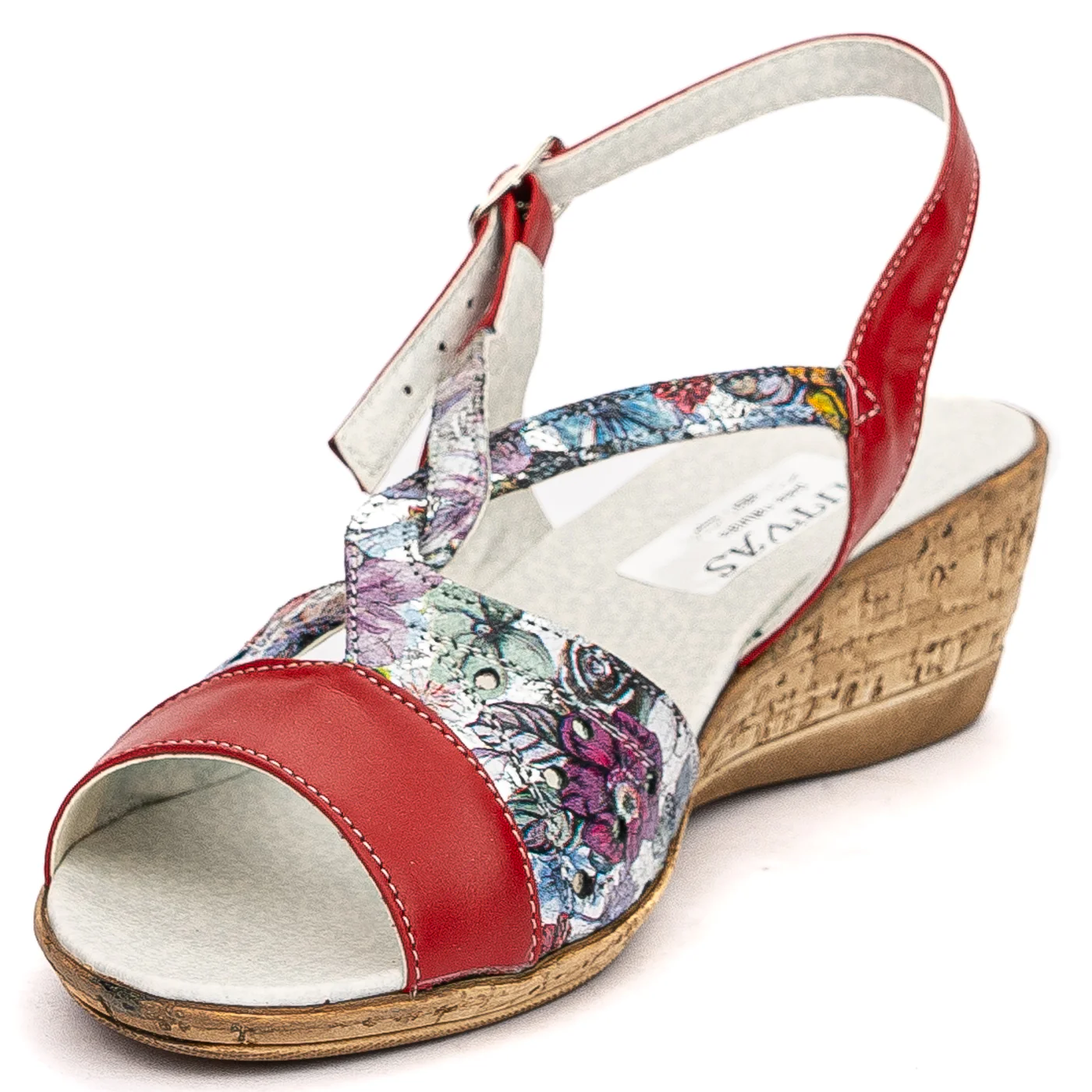 Sandale dama din piele naturala multicolor 13715 - Image 3