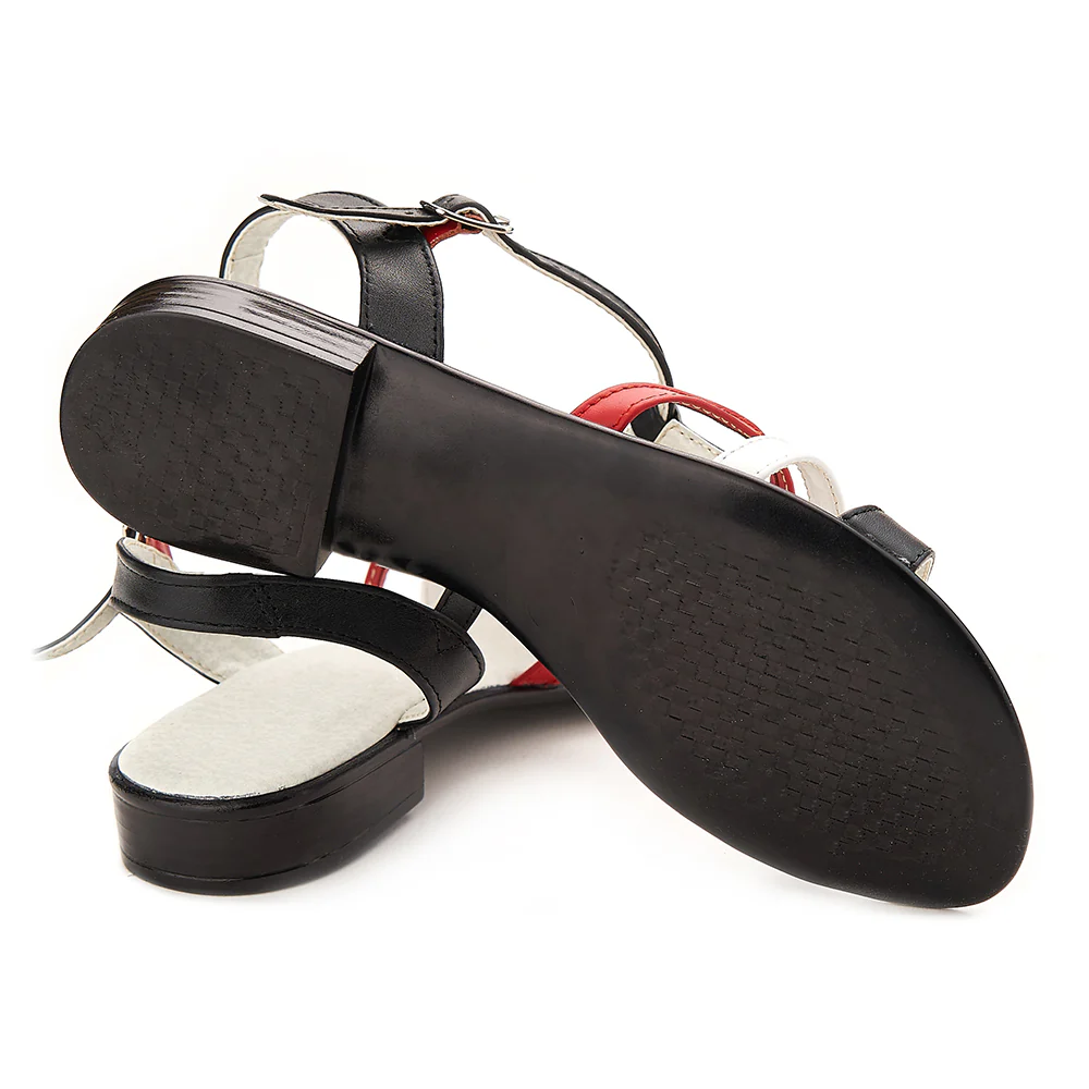 Sandale dama din piele naturala multicolor 13875 - Image 3