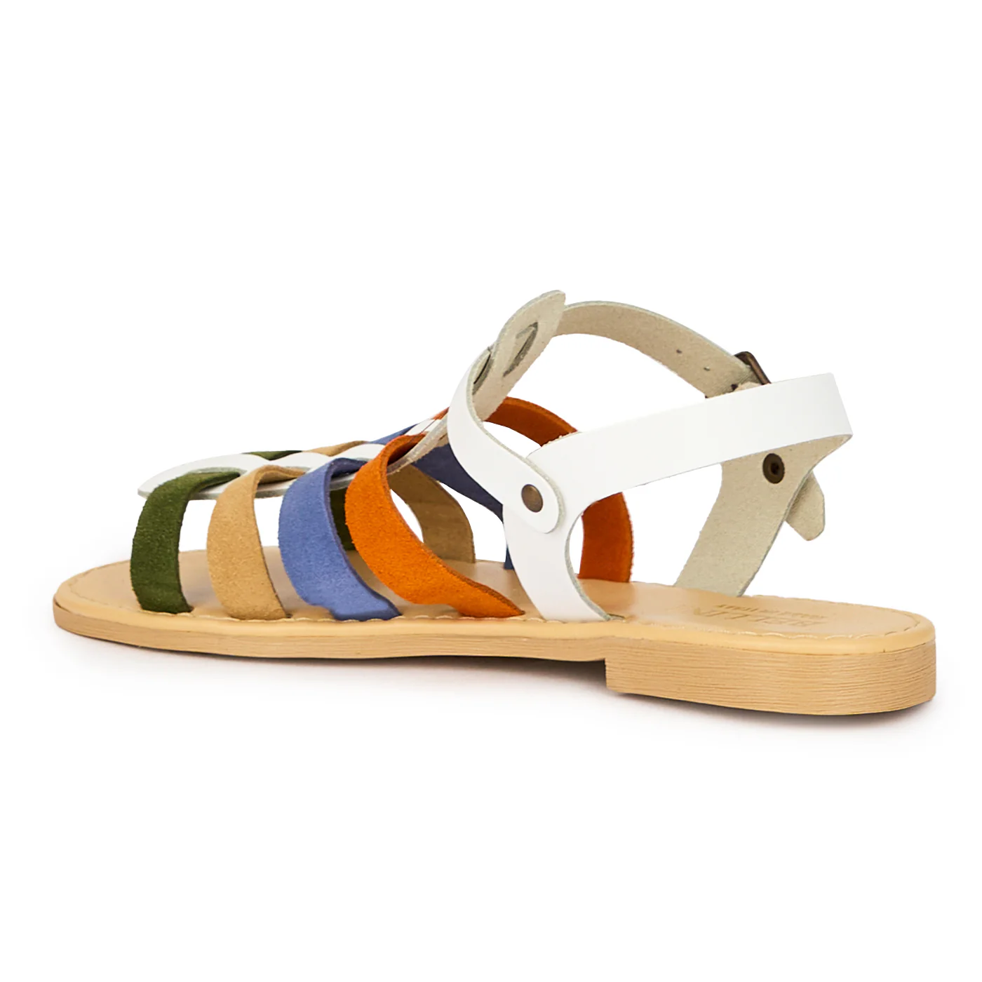 Sandale dama din piele naturala multicolor 15397 - Image 2