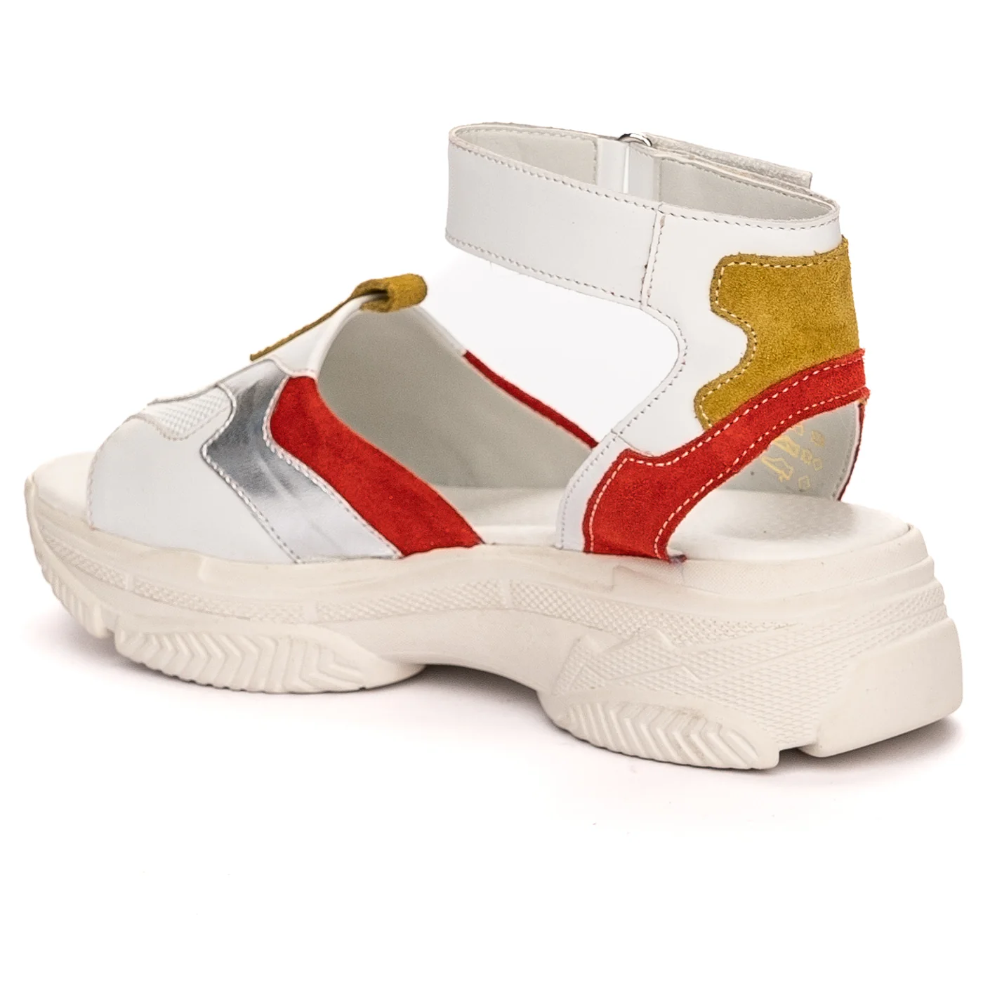 Sandale dama din piele naturala multicolor cu platforma 13475 - Image 7