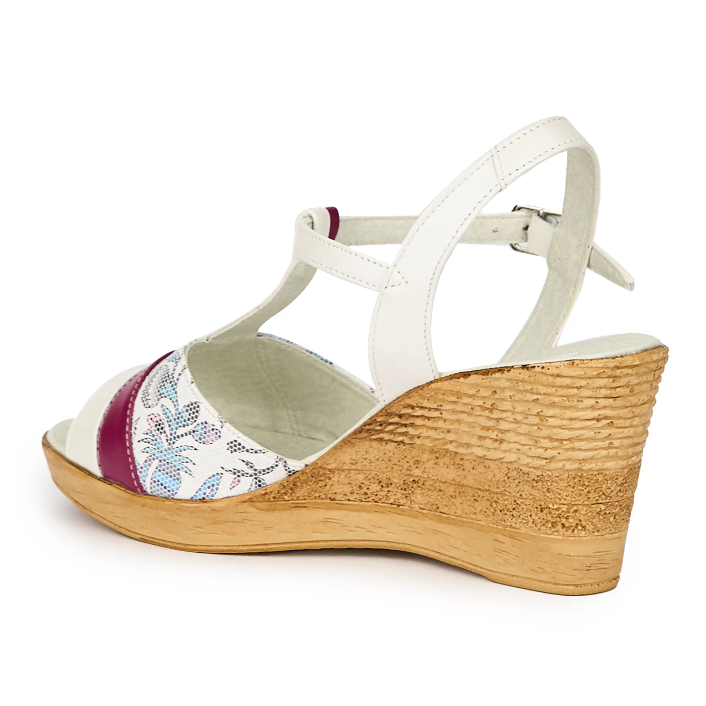 Sandale dama din piele naturala multicolor cu platforma 8 cm 15291 - Image 2