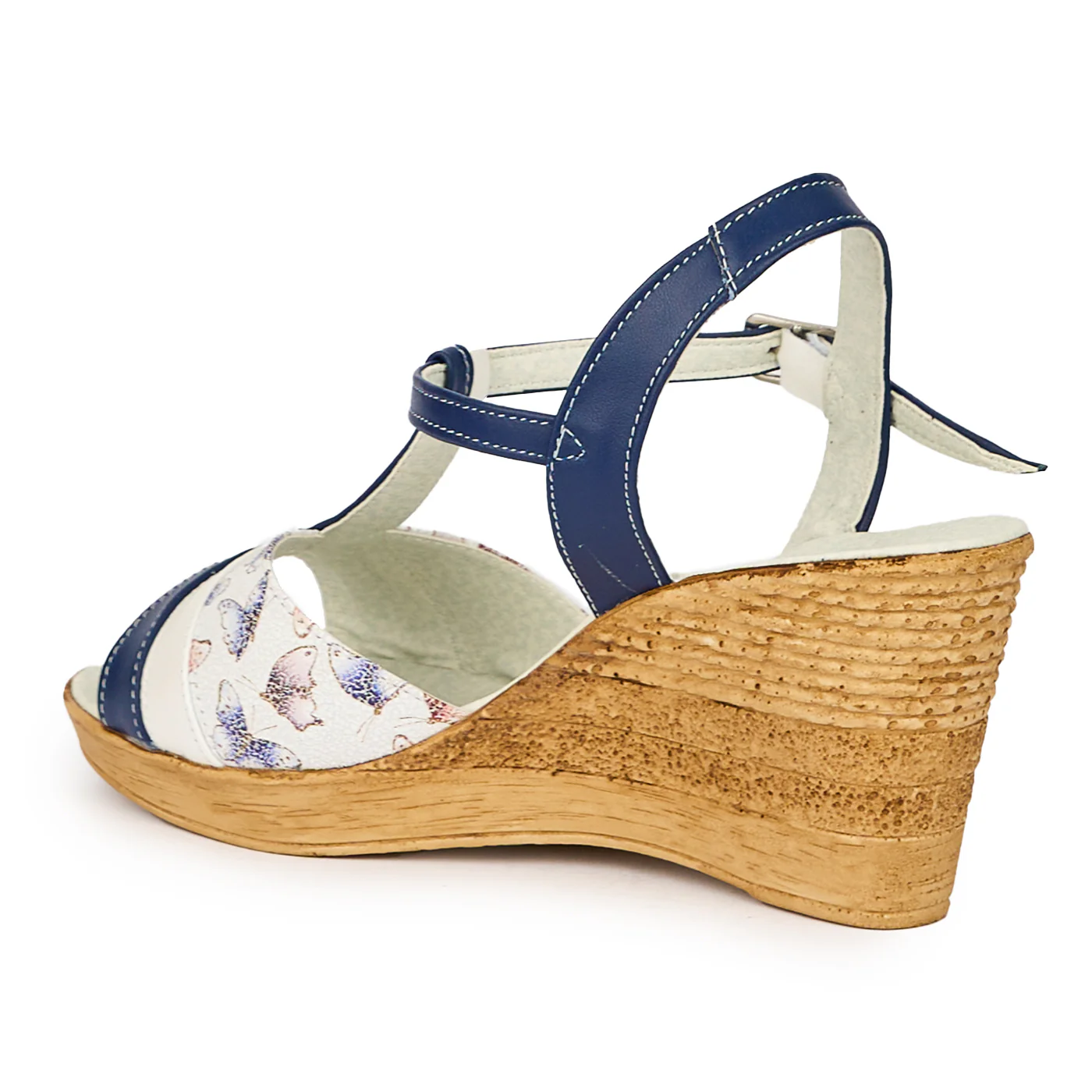 Sandale dama din piele naturala multicolor cu platforma 8 cm 15297 - Image 2