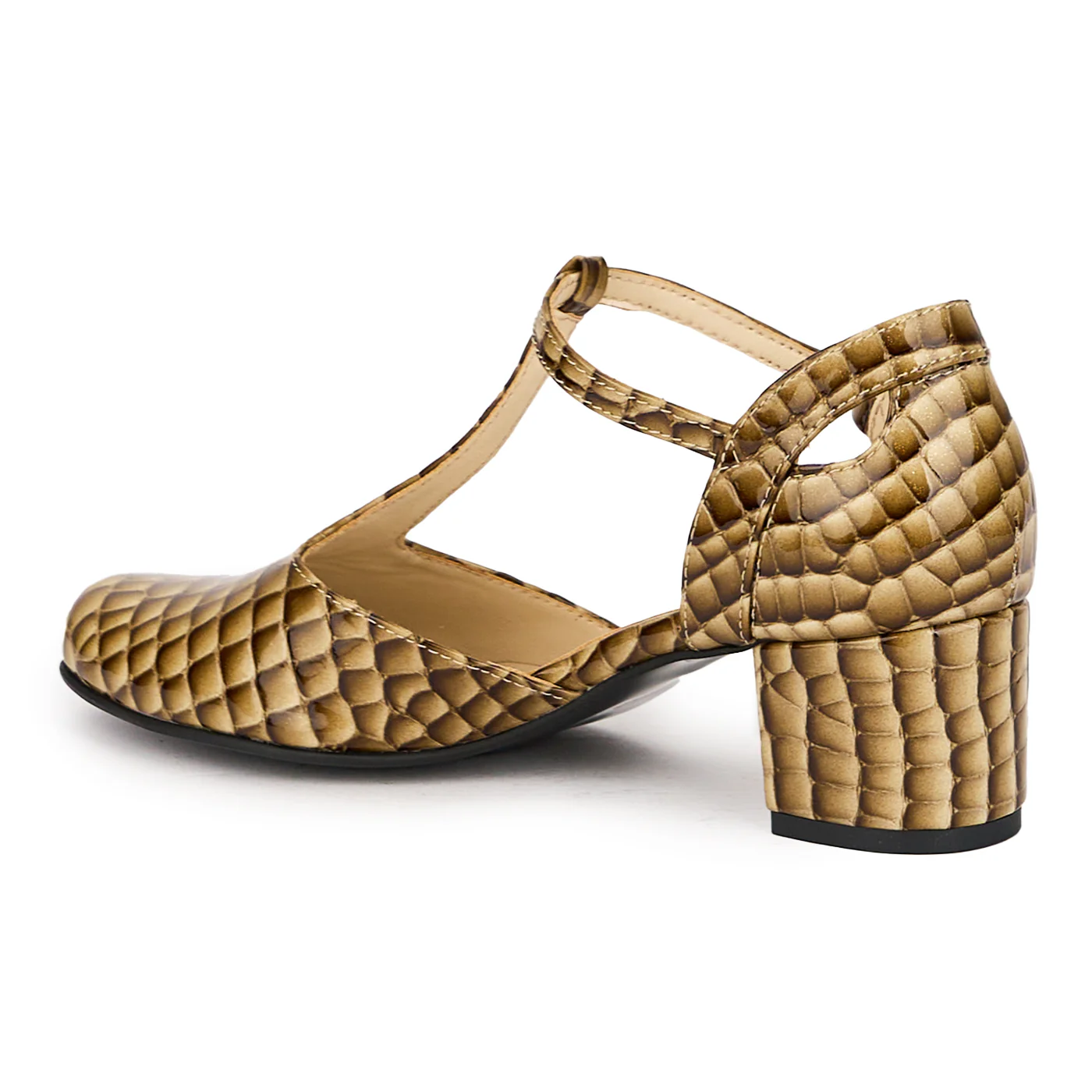 Sandale dama din piele naturala multicolor cu toc gros 5 cm 16069 - Image 2