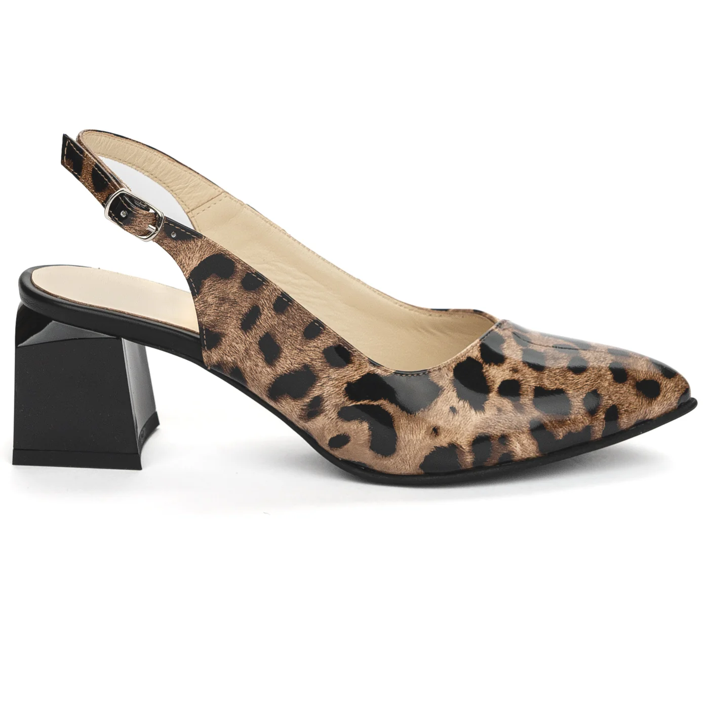 Sandale dama din piele naturala multicolor cu toc gros 6 cm 13854